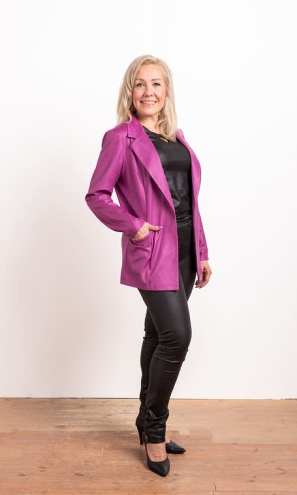 Tekstiilinahkainen Bleiseri Janette Fuksia