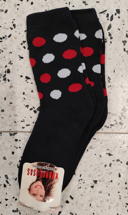 Naisten froteesukat 2 paria musta 39-42