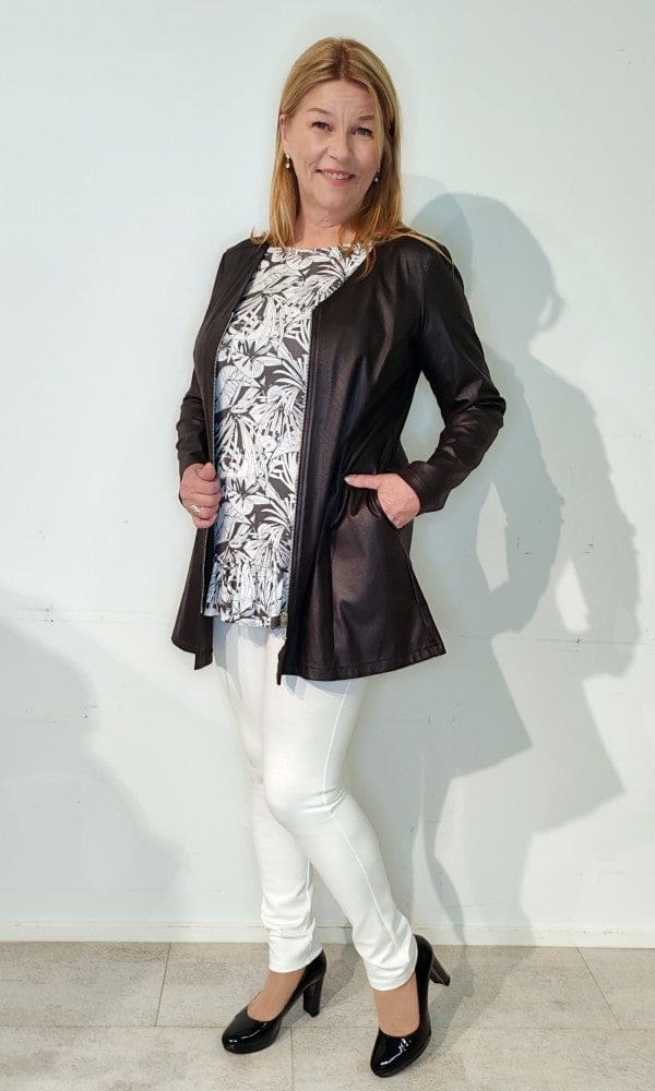 Leggins LINDA Valkoinen trikoo